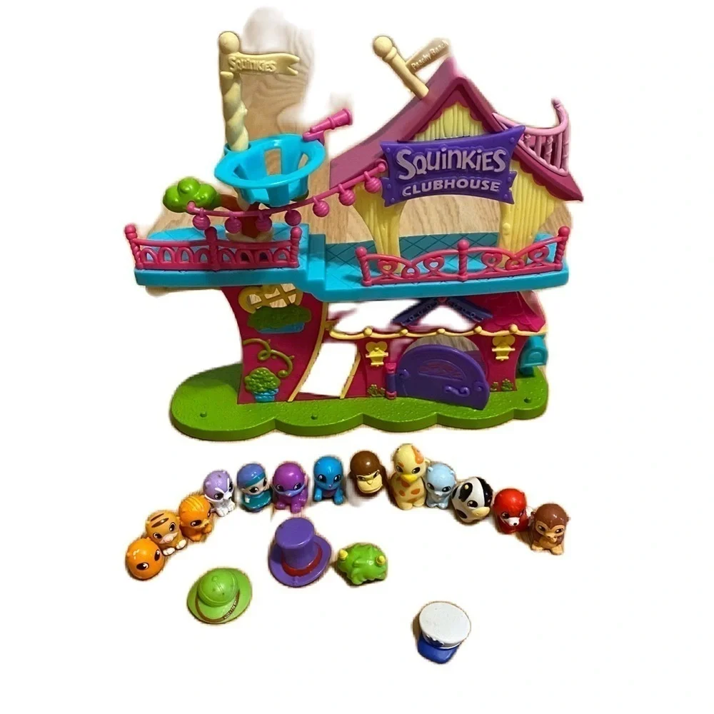 Squinkies Play & Display Clubhouse Playset W/ Figures Kids Toy Yellow